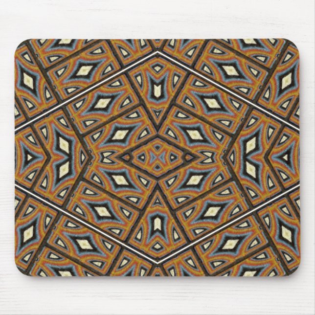 Afrikanisches Ziegelstein-Kaleidoskop Mousepad (Vorne)