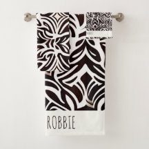 Afrikanisches Zierbild Fein Schwarz-weißes Muster