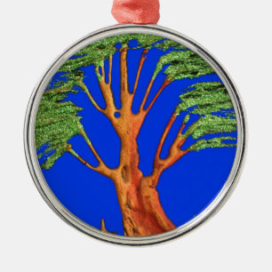 Afrikas Acacia Beauty: Serengeti Serenity. Silbernes Ornament