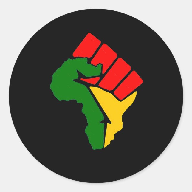 Afrikas aufgehetzter Faustkleber Runder Aufkleber (Vorderseite)