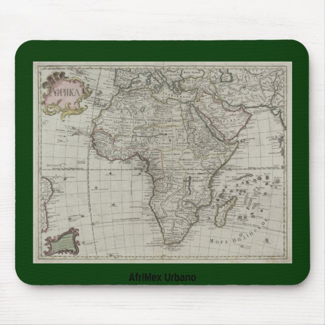 AfriMex Urbano alte afrikanische Karte Mousepad (Vorne)