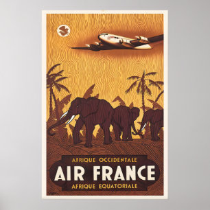 Afrique Occidentale Vintage Reiseposter Maßanferti Poster