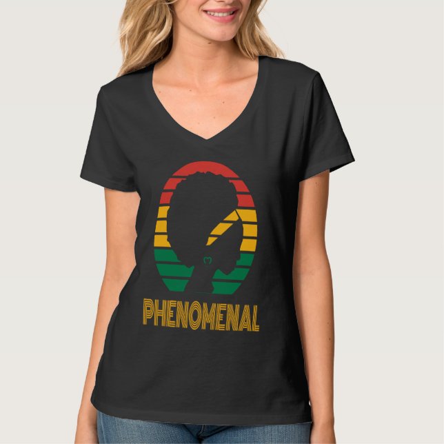 Afro African American Phenomenal Queen, Proud woma T-Shirt (Vorderseite)