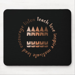 Afro African Black History Mont Melanin Lehrer Mousepad
