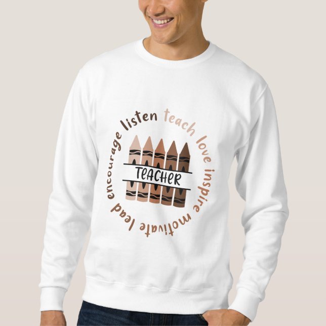 Afro African Black History Mont Melanin Lehrer Sweatshirt (Vorderseite)