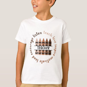 Afro African Black History Mont Melanin Lehrer T-Shirt