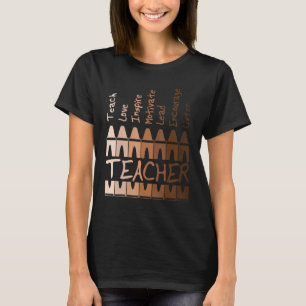 Afro African Black History Mont Melanin Lehrer T-Shirt