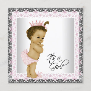 Afro American Baby Dusche Einladung