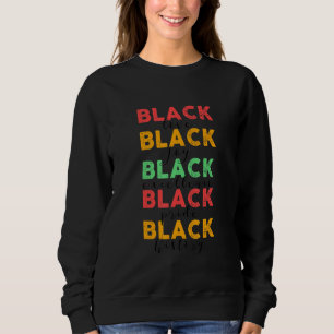 Afro American Flag Black Excellence Black History Sweatshirt
