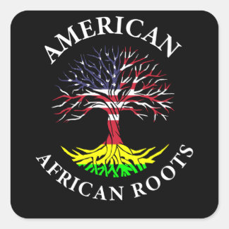 Afro American Roots Black History Monat Quadratischer Aufkleber