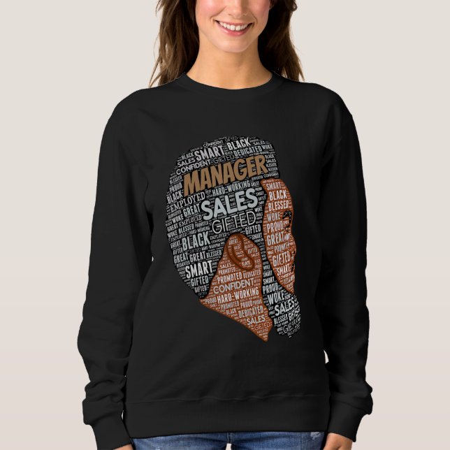 Afro American Sales Manager Black Man Afro Sweatshirt (Vorderseite)