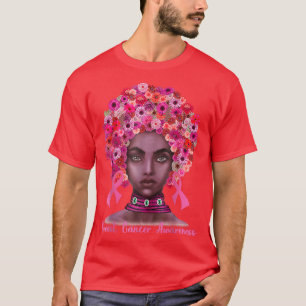 Afro American Sunflower Hair Ribbon Brust T-Shirt