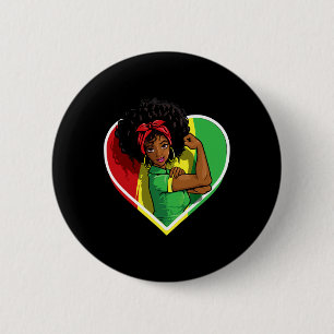 Afro American Women Black Melanin Juneteen Button