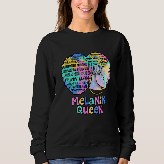 Afro American Women Melanin Queen African American Sweatshirt (Vorderseite)