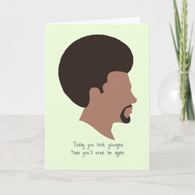 Afro-Amerikaner mit Afro-Haar Karte (Vorderseite)