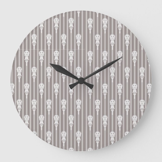 Afro Aygebam Lalibela Cross Pattern Große Wanduhr (Vorderseite)