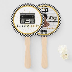Afro Baby Boy 90's Hip Hop Retro Baby Dusche Fächer