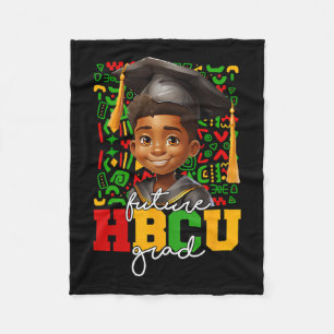 Afro Black Boy Uni-Abschluß Future Hbcu Grad Fleecedecke