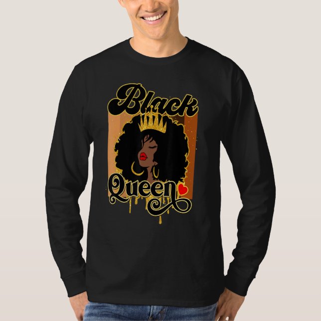 Afro Black Melanin Queen Women Girl American Afric T-Shirt (Vorderseite)
