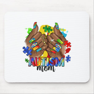 Afro Black Nail Autismus Mama Autismus Sensibilitä Mousepad