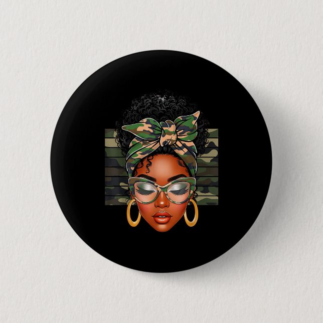 Afro Black Women African American Black History Mo Button (Vorderseite)