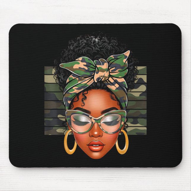Afro Black Women African American Black History Mo Mousepad (Vorne)