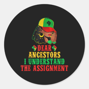 Afro Black Women Melanin Königin Juneteenth Liebe  Runder Aufkleber
