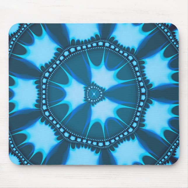 Afro-Blau-Glück Mousepad (Vorne)
