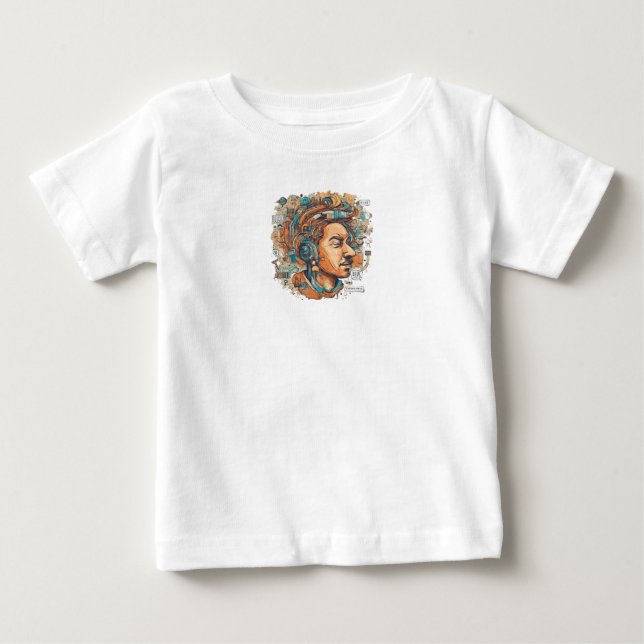 Afro Boho Queen - farbenfrohe Kunst Baby T-shirt (Vorderseite)