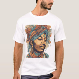 Afro Boho Queen - farbenfrohe Kunst T-Shirt