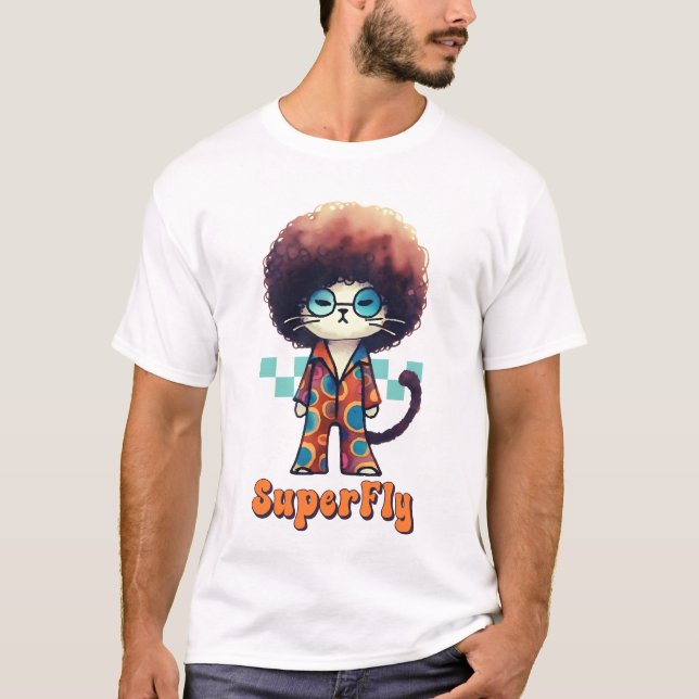 Afro Cat Superfy T-Shirt (Vorderseite)