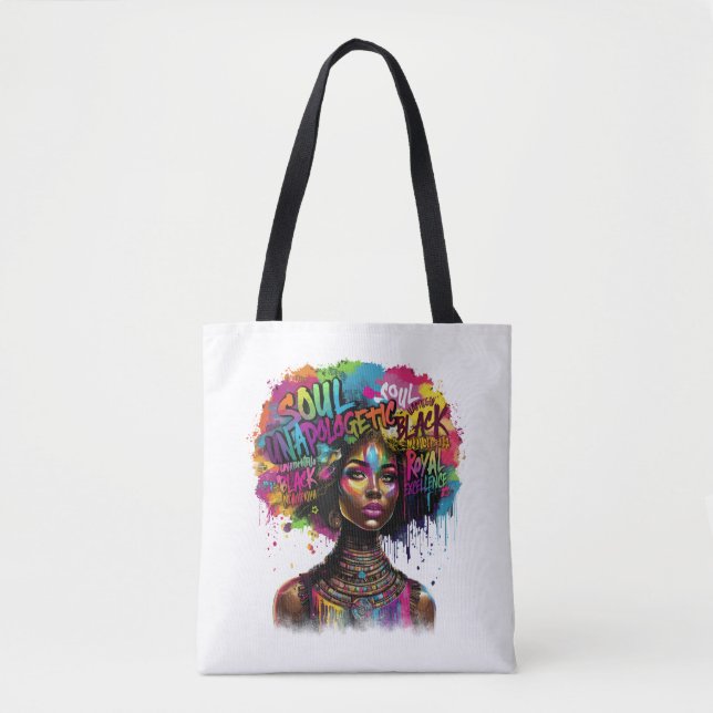 Afro Colorful Unapologetically Black Woman (Vorderseite)
