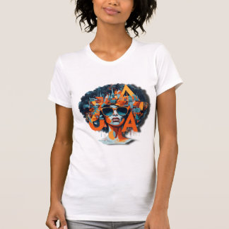 Afro coole Sonnenbrille coole angesagte bunte urba T-Shirt