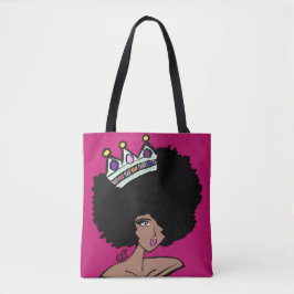 Afro Crown Canvas Bag