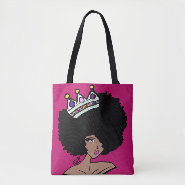 Afro Crown Canvas Bag (Vorderseite)