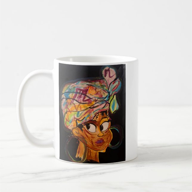 afro cup, Acrylwerk Kaffeetasse (Links)