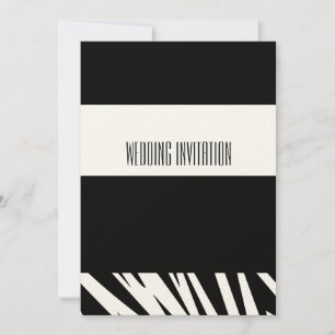 Afro-Design zebra Hochzeitskarte Einladung