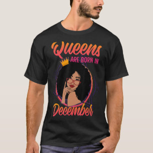 Afro Diva a Queen war im Dezember Geboren Happy Bi T-Shirt