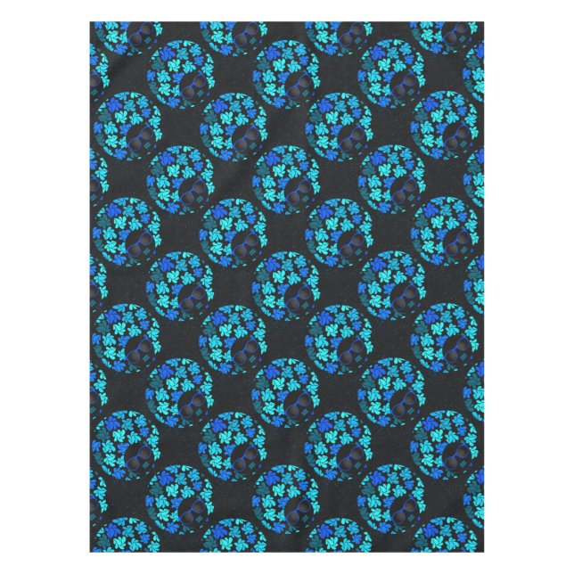 Afro Diva Blau  Tischdecke (Vorderseite)