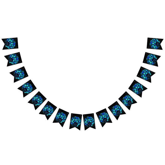 Afro Diva Blau  Wimpelkette (Alle)