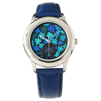 Afro Diva Blue Armbanduhr