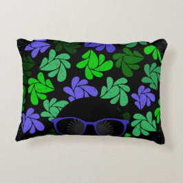 Afro Diva Green & Blue Dekokissen