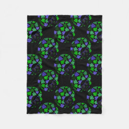 Afro Diva Green & Blue Fleecedecke