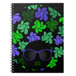 Afro Diva Green & Blue Notizblock