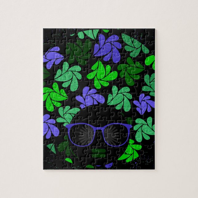 Afro Diva Green & Blue Puzzle (Vertikal)