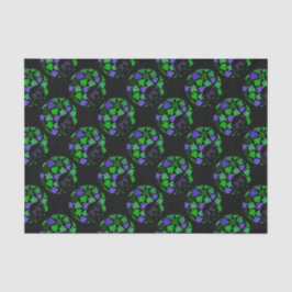 Afro Diva Green & Blue Seidenpapier