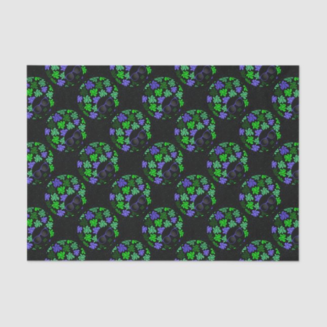 Afro Diva Green & Blue Seidenpapier (Vorderseite)