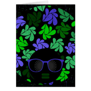 Afro Diva Grün & Blau