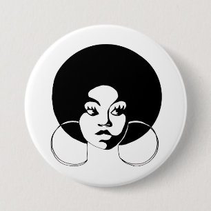 Afro-Diva-Knopf Button