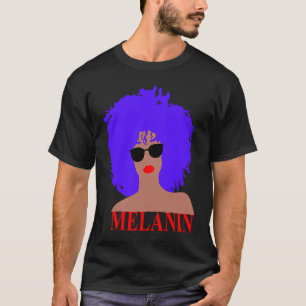 Afro Diva Rote Lippen Black Girl Magic Sonnenbrill T-Shirt